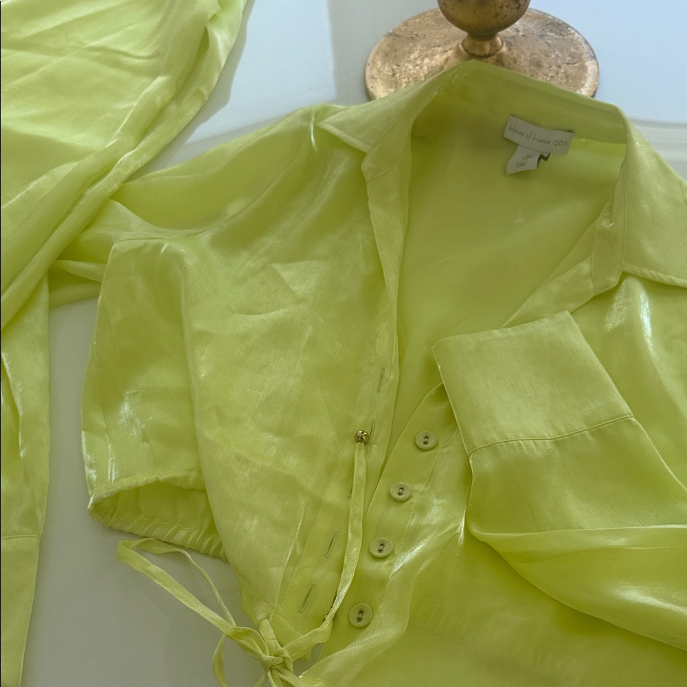 House of Harlow 1960 Lime Wide Leg Pants & Jumpsuit